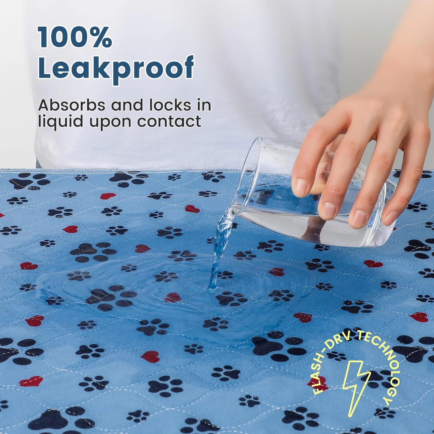 Washable Pee Pads for Dogs,2 Pack Extra Large 34"x36" Super Absorbent Reusable Puppy Pads,Non-Slip 100% Waterproof Dog Pee Pads,Pet Training Pads for Couch, Crate,Potty Training,Floor