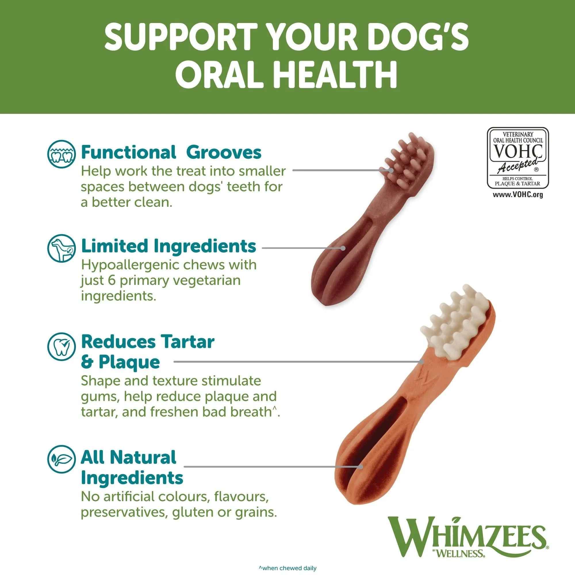 Whimzees Dog Dental Treats Variety Value Box Large 14 Pack