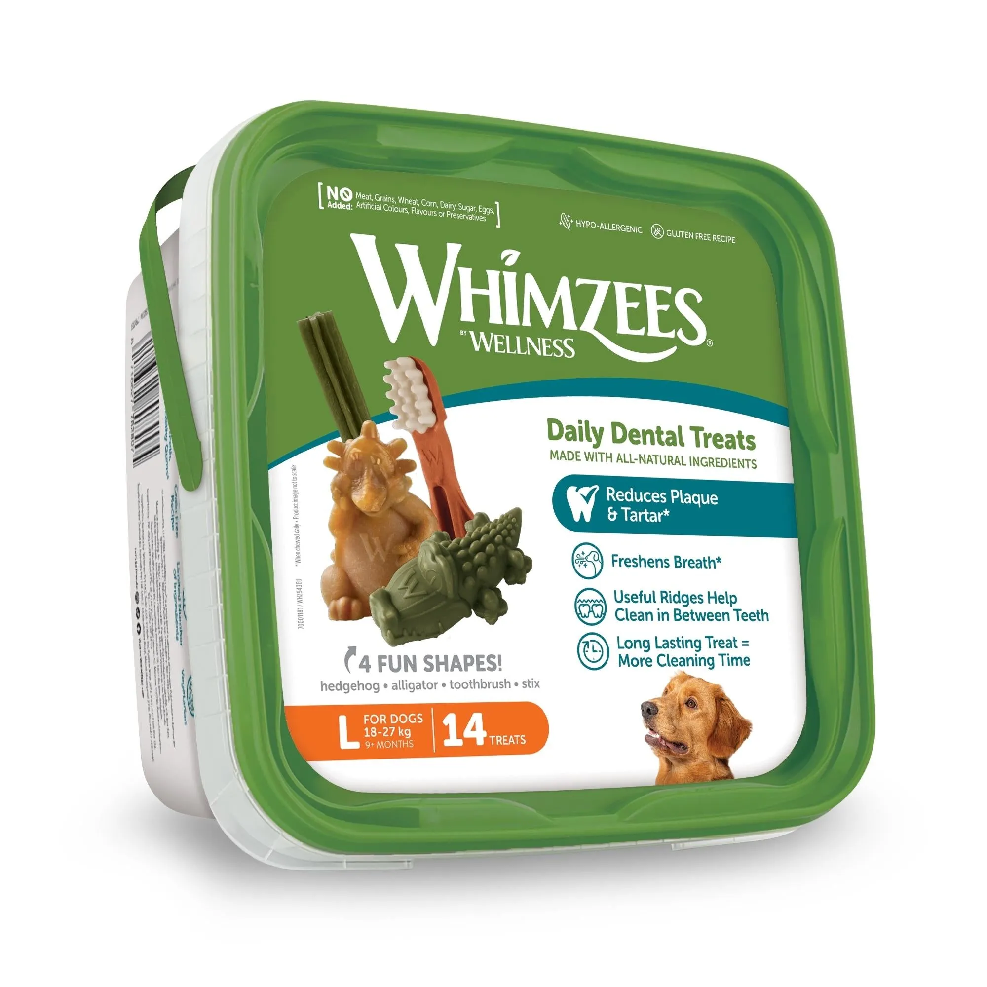 Whimzees Dog Dental Treats Variety Value Box Large 14 Pack