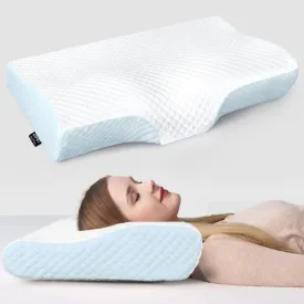 ZAMAT Memory Foam Pillow for Neck Pain Relief, Adjustable Ergonomic Cervical Pillow for Sleeping, Orthopedic Neck Pillow with Washable Cover, Bed Pillows for Side, Back, Stomach Sleepers
