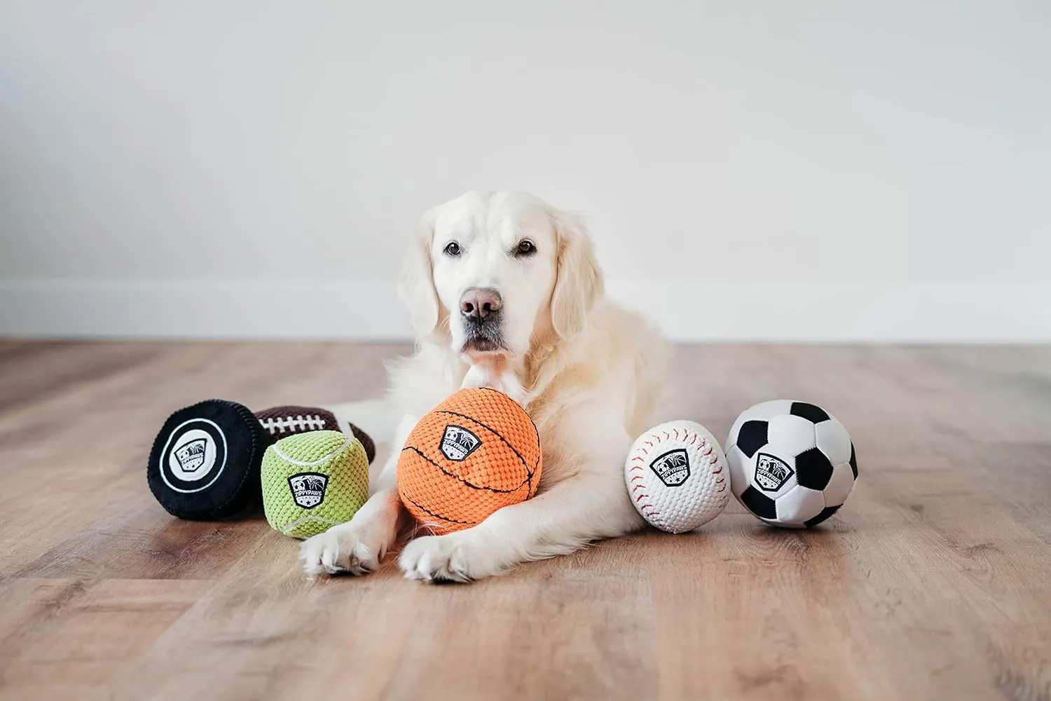 ZippyPaws SportsBallz - Dog Squeaky Toys to Keep Them Busy, Funny Plush for Small, Medium, & Large Dogs, Cute Stuffed Puppy Toy, Pet Products, Gift for All Breeds, Interactive Squeaker - Baseball